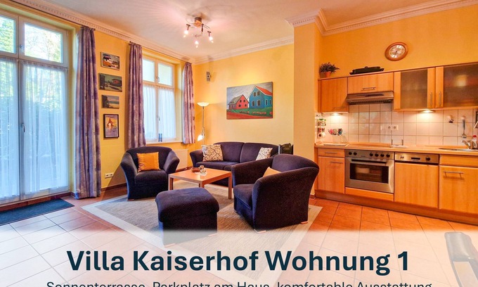 Zinnowitz Apartment | Zinnowitz, Kaiserhof WG 1 with fireplace - Zinnowitz, Villa Kaiserhof, WG1