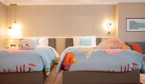 Room, 2 Double Beds (Hot Pool Lake View, Mermaid Theme)