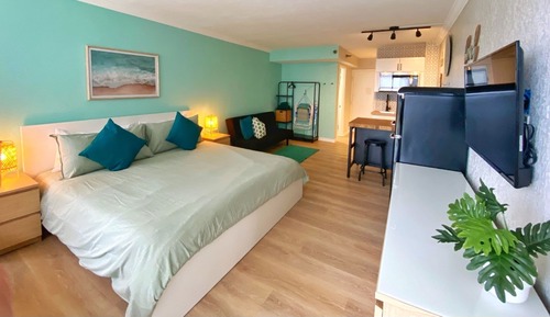Premium Studio, 1 King Bed with Sofa bed, Kitchen, Ocean View