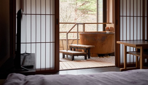 Twin Room, Non Smoking (with private open-air bath)