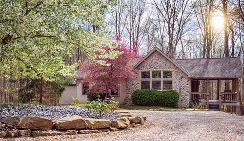 Luxury Cabin, 1 King Bed, Fireplace