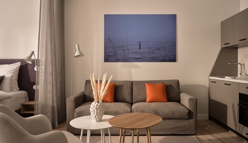 Großes Studio mit seitlichem Meerblick