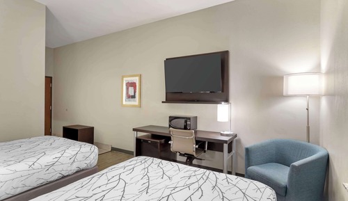 Standard Room, 2 Double Beds, Non Smoking, Refrigerator & Microwave