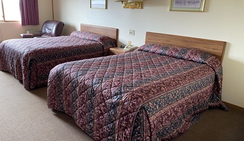 Basic Double Room, 2 Queen Beds, Refrigerator & Microwave