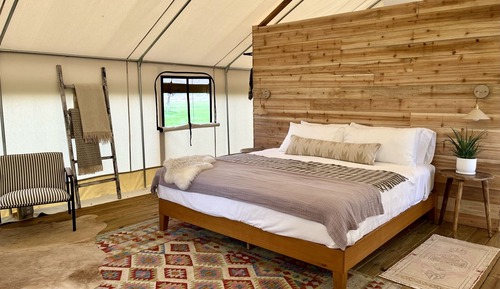 Tent, 1 King Bed, Pool Access, Garden View