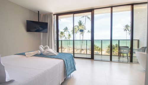 Luxo Frente Mar com Banheira