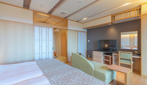 Japanese Western Style Corner Suite Room, Ocean view with Open-air bath (First floor)
