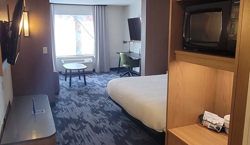 Suite, 1 King Bed with Sofa bed (Hearing Accessible)
