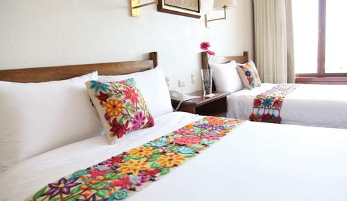 Standard Room, 2 Double Beds, Sea View