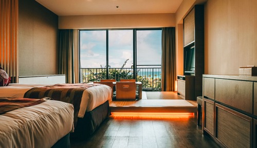 Ocean Wing Japanese and Western Style Twin Room, 2F, Non Smoking, Garden View