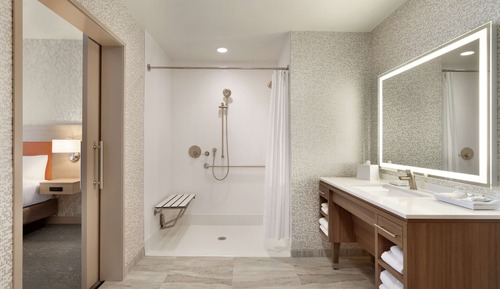 Suite, 1 King Bed, Accessible (Mobility & Hearing, Roll-in Shower)