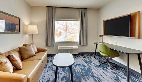Suite, 1 King Bed with Sofa bed (Hearing Accessible)