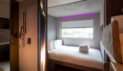 Family Room, One King Bed and 2 Bunk Beds (only children age 12 or under can use the bunk bed) 