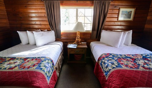 Classic Double Room, 2 Double Beds, Private Bathroom, Mountain View