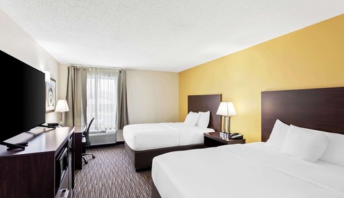 Standard Room, 2 Queen Beds, Non Smoking, Refrigerator & Microwave