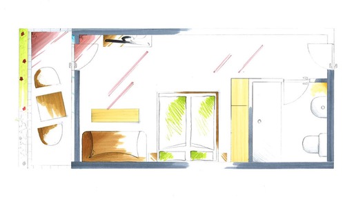 Basic Double Room, 1 Bedroom, Balcony, Mountain View