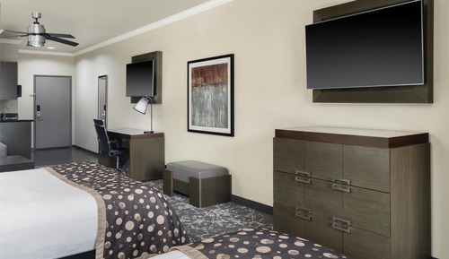 Suite, 2 Queen Beds, Accessible, Refrigerator & Microwave (Walk-in Shower;with Sofabed)