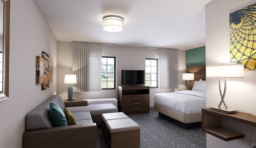 Studio Suite, 1 King Bed, Accessible, Kitchen