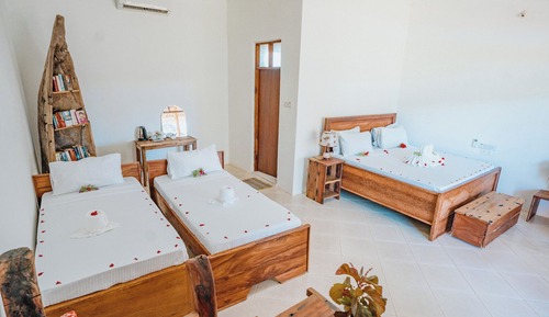 Family Quadruple Room, 2 Double Beds, Sea View