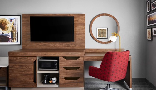 Room, 1 King Bed with Sofa bed, Refrigerator & Microwave