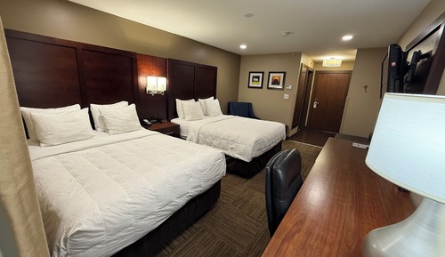 Comfort Single Room 2 Queen Beds with Lounge Chair