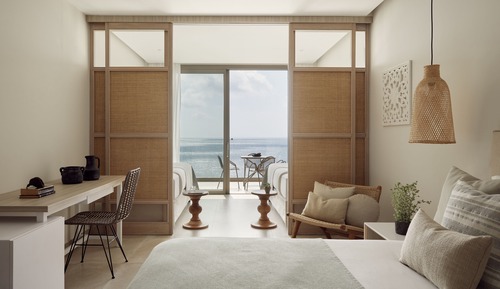 Family Room Sliding Door Sea View