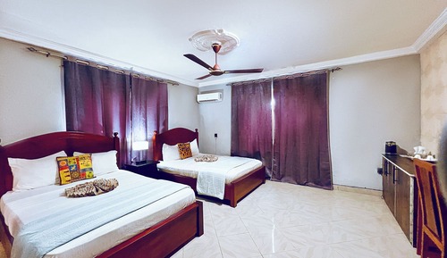 Deluxe Room, 2 Double Beds, Ground Floor