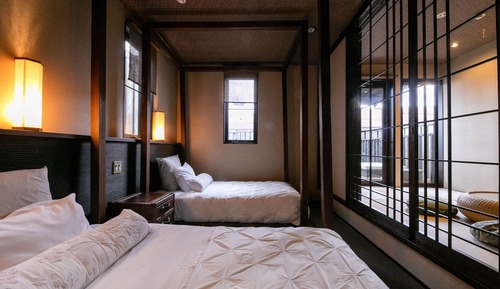 Japanese Western Style Twin Room with Open-air Bath, Annex Building (Hidari), Non Smoking