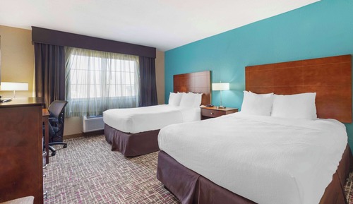 Standard Room, 2 Queen Beds, Non Smoking, Refrigerator & Microwave