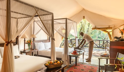 Room, 2 Queen Beds (Riverfront Tent with Twin Beds)