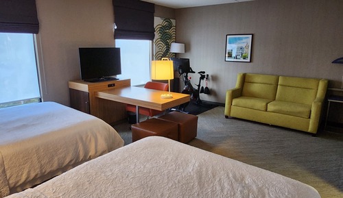 Room, 2 Queen Beds, Non Smoking, Refrigerator & Microwave (Peloton Bike)