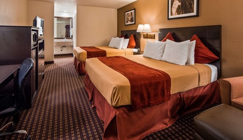 Standard Room, 2 Queen Beds, Non Smoking, Refrigerator & Microwave