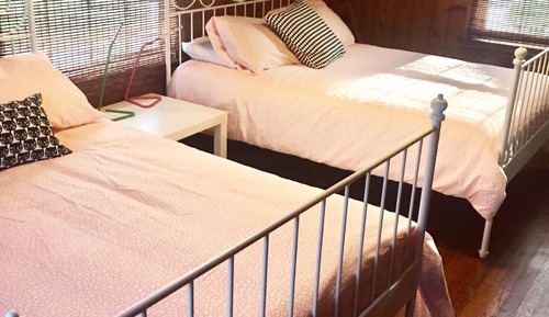 Double Room, 2 Double Beds, Shared Bathroom (Poppy)