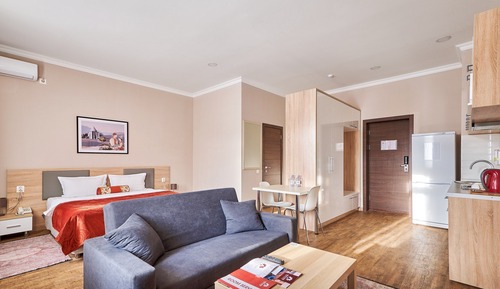 Basic Studio, 1 King Bed with Sofa bed, Kitchenette