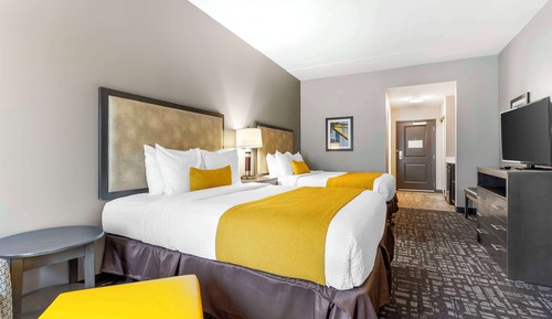Standard Room, 2 Queen Beds, Non Smoking, Refrigerator & Microwave