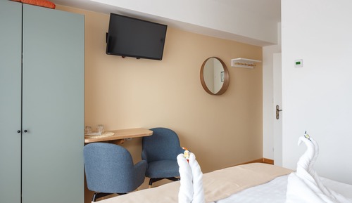 Basic Double Room, 1 King Bed, Non Smoking, Partial Lake View