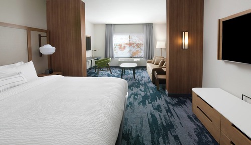 Suite, 1 King Bed with Sofa bed (Mobility Accessible, Roll-in Shower)
