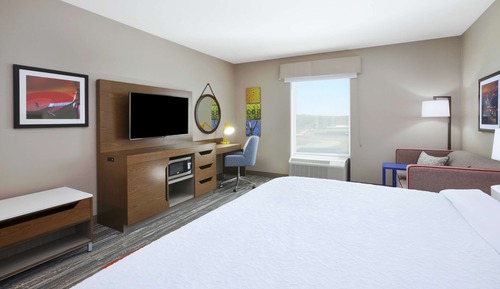 Room, 1 King Bed with Sofa bed, Accessible, Refrigerator & Microwave (Hearing)