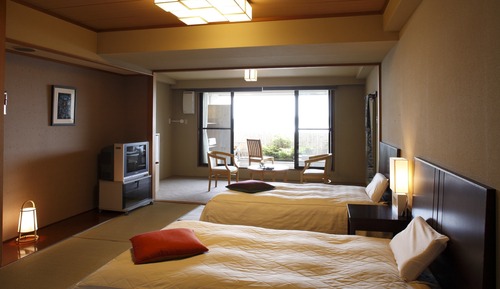 Japanese Style Room with 2 Single Beds & Open-air Bath