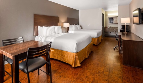 Standard Room, 2 Queen Beds, Non Smoking, Refrigerator & Microwave
