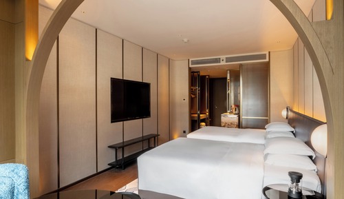 Standard Room, 2 Double Beds, Balcony, Garden View