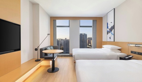 Room, 2 Double Beds, City View