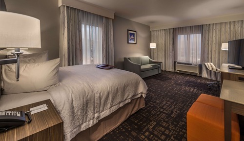 Room, 1 King Bed with Sofa bed, Refrigerator & Microwave