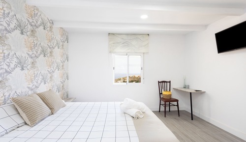 Family Double or Twin Room, Patio, Beach View