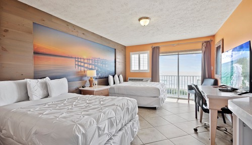 Room, 2 Double Beds, Balcony, Ocean View (Oceanfront Inn Room #24)
