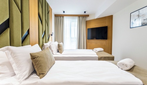 Deluxe Quadruple Room, Balcony, Beach View