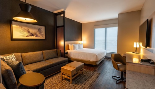 Room, 1 King Bed, Roll-in Shower
