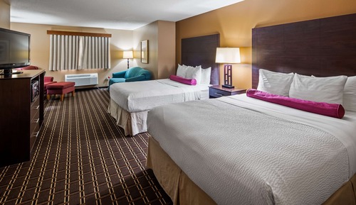 Standard Room, 2 Queen Beds, Non Smoking, Refrigerator & Microwave