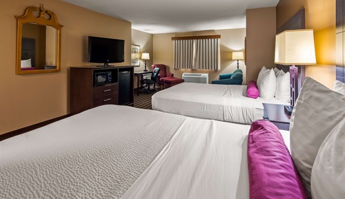 Standard Room, 2 Queen Beds, Non Smoking, Refrigerator & Microwave
