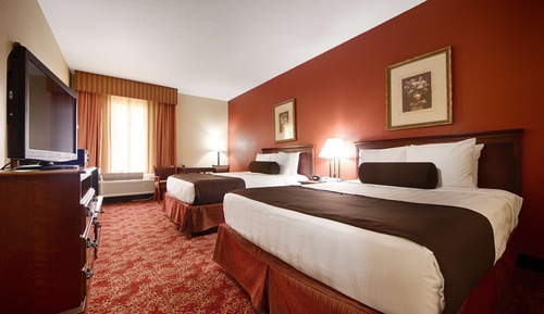 Standard Room, 2 Queen Beds, Non Smoking, Refrigerator & Microwave
